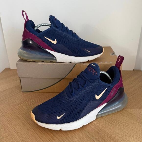 Nike Air Max 270 Blue Void /Purple Women Running Sneakers - SZ 9.5 - Picture 11 of 16